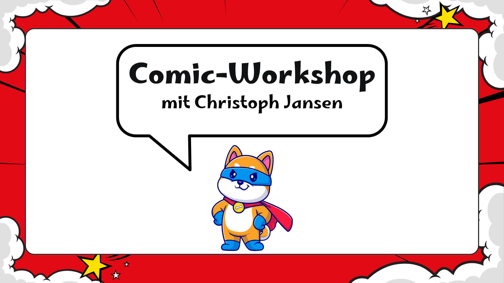 Comic-Workshop mit Christoph Jansen | Stadtteilbibliothek Heißen Am 10. Mai 2025 findet in der Stadtteilbibliothek Heißen ein Comic-Workshop mit Christoph Jansen statt.