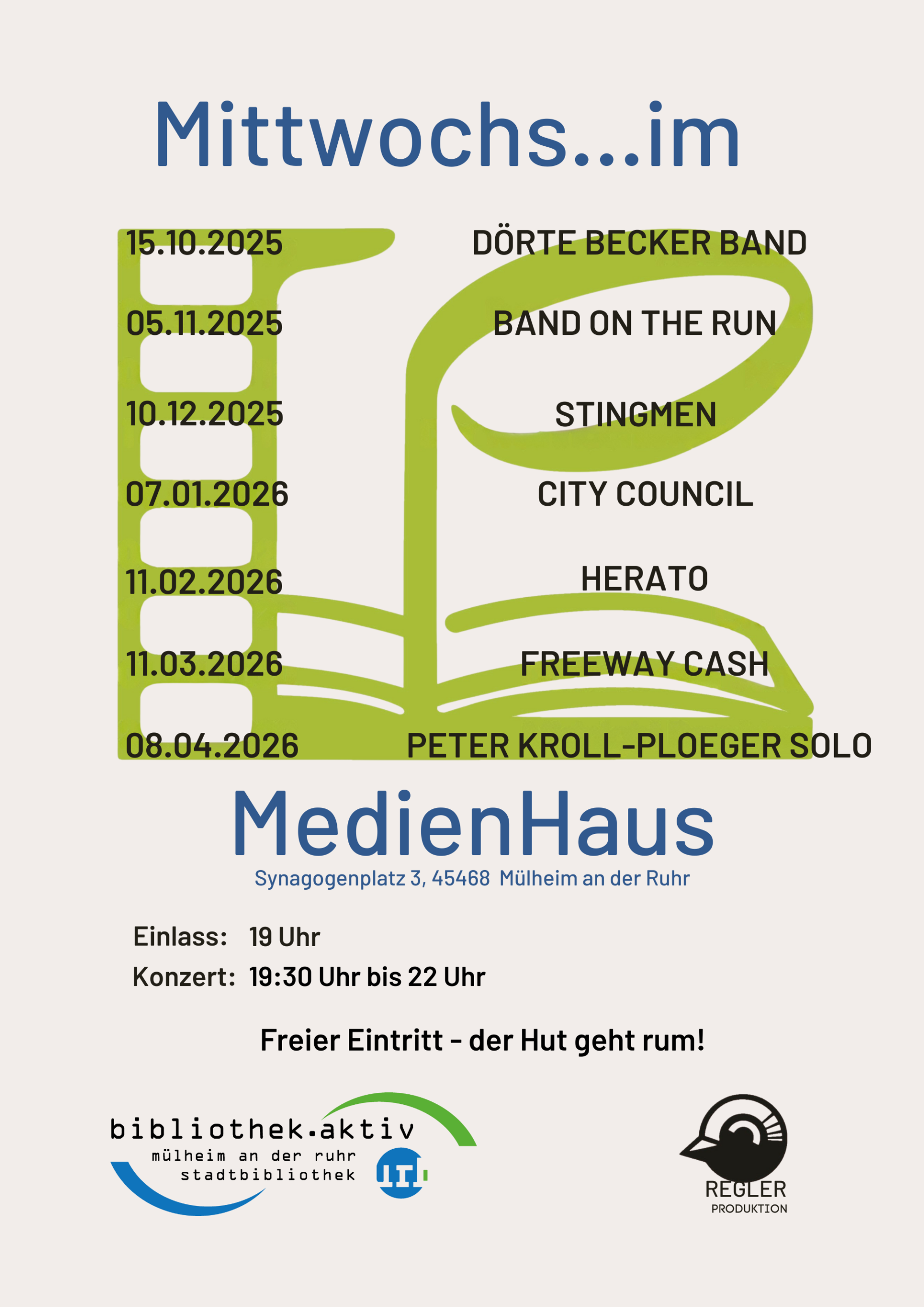 Plakat zur Veranstaltungsreihe "Mittwochs im MedienHaus" Plakat zur Veranstaltungsreihe "Mittwochs im MedienHaus"