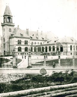 Historisches Foto Alte Post um 1900