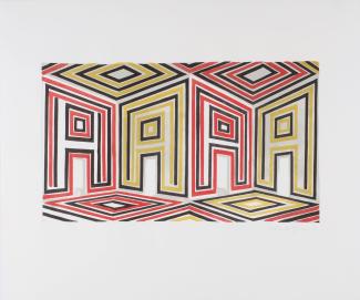 <p>Thomas Huber ist ein Schweizer Künstler, der an der Kunstgewerbeschule Basel, am Royal College of Art in London sowie an der Kunstakademie Düsseldorf studierte. Seine künstlerischen Gedanken finden in Malerei, Aquarell, Zeichnung, Druckgrafik, Künstlerrede und Künstlerbuch Ausdruck. Huber thematisiert in seiner Kunst wiederholt den Bezug zwischen Bildern und Sprache und setzt sich kritisch mit der Abbildfunktion des Bildes auseinander.&nbsp;</p><p>In der nicht betitelten Lithografie aus der „Serie Rauten“ traurig, spiegelt sich diese Kritik wider. Die geometrischen Muster erzeugen eine Räumlichkeit, die über das plane Bild hinauszureichen scheint. Huber hinterfragt damit das Bild als Abbild und zeigt auf, dass es gleichzeitig auf sich selbst verweisen kann. Eine Art Fenster öffnet zudem den Blick auf ein nicht näher definiertes Dahinter.</p>