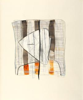 <p>Peter Flach machte zunächst eine Ausbildung zum Lithografen, bevor er ein Design-Studium in Essen absolvierte.<span>&nbsp; </span>2004 erhielt er den Hermann-Lickfeld-Preis für Bildende Kunst der Stadt Mülheim an der Ruhr.</p><p>In seinen Arbeiten setzt sich Flach wiederkehrend mit der menschlichen Gestalt auseinander. Häufig sind die Menschen auf seinen Bildern nur durch eine Umrisslinie skizziert, ihnen fehlen näher identifizierbare Merkmale. Der „Kopf“ aus dem Jahr 2005 ist zwar auch nur eine Kontur, aber es lassen sich zudem Augen, Nase und ein weit aufgerissener Mund ausmachen. Durch diese Expressivität gelingt es Flach, der Figur mit nur wenigen Strichen eine Individualität zuzusprechen.&nbsp;</p>
