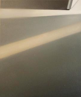 Lara Kaiser, Zwei Lichtquellen, 2021, Ölfarbe auf Leinwand, 30 x 25 cm