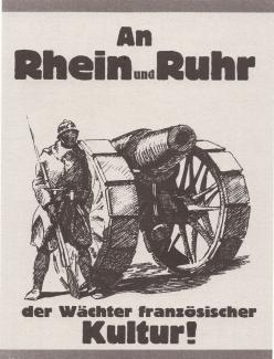 Plakat: „An Rhein und Ruhr – der Wächter französischer Kultur!“ 