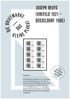 Werbeplakat für die Briefmarke von Joseph Beuys