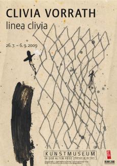Ausstellungsplakat zur Ausstellung "Clivia Vorrath. linea clivia"