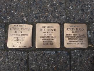 Stolpersteine für Gerhard, Else und Joseph Hirsch