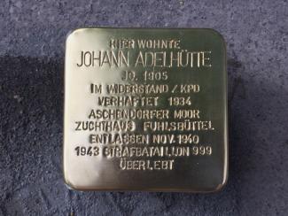 Stolperstein für Johann Adelhütte