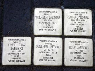 Stolpersteine für die Familie Jaegers
