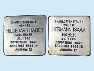 Stolpersteine für Hildegard und Hermann Haber