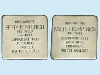 Stolpersteine für Berta und Walter Kempenich