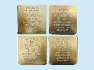 Stolpersteine für Elfriede, Juliane und Johanna Loewenthal