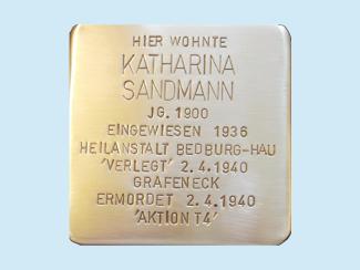Stolperstein für Katharina Sandmann
