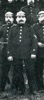Louis Leffmann in seiner Uniform der Saarner Feuerwehr 1897