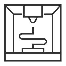 3D-Drucker | Icon Das Bild zeigt ein Icon für einen 3D-Drucker.